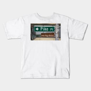 Pike Place Street Sign Kids T-Shirt